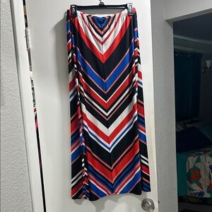 Choices Vibrant Chevron Asymmetrical Skirt